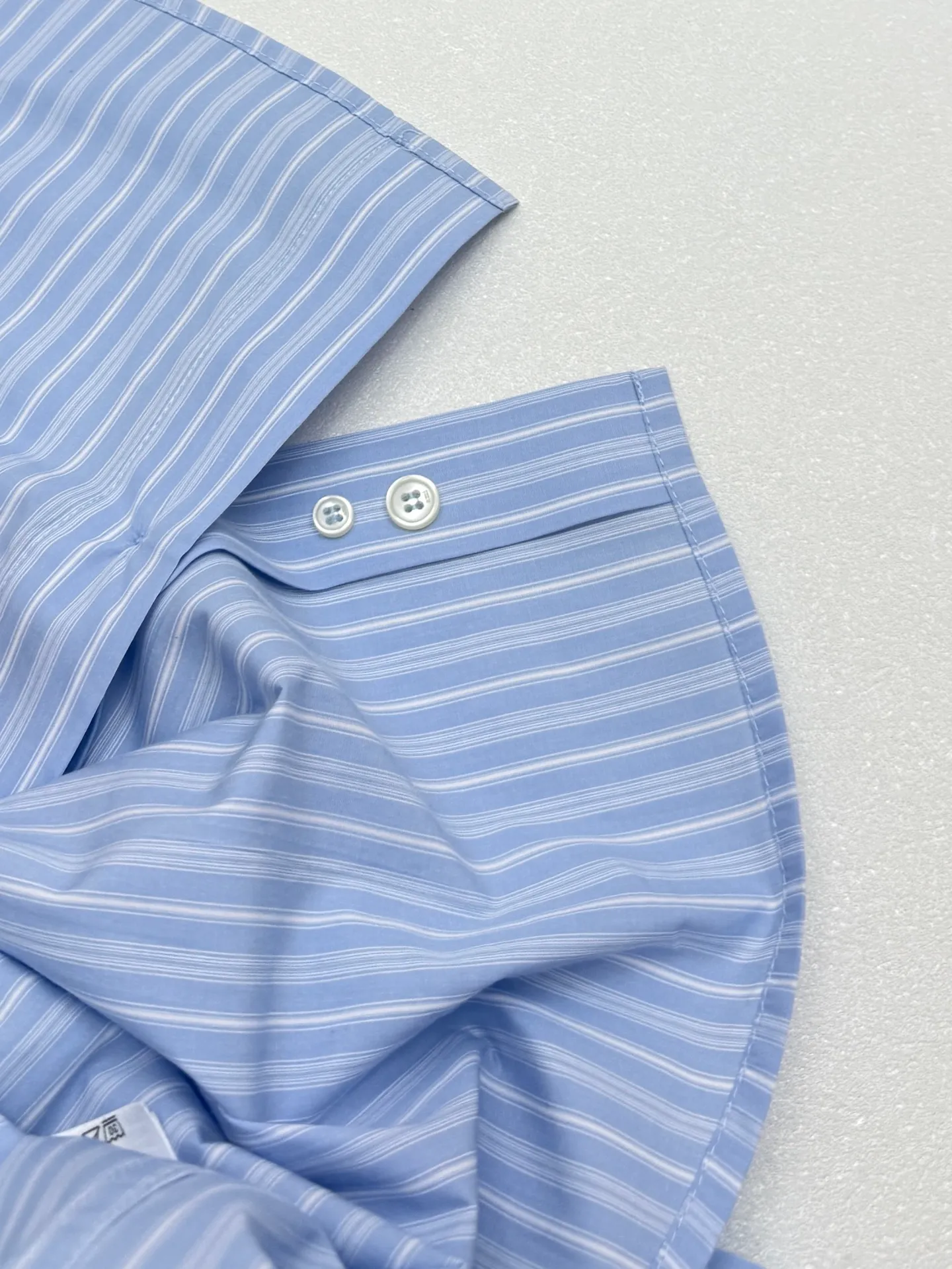 Ami heart striped left chest pocket long-sleeved shirt S/M/L/XL